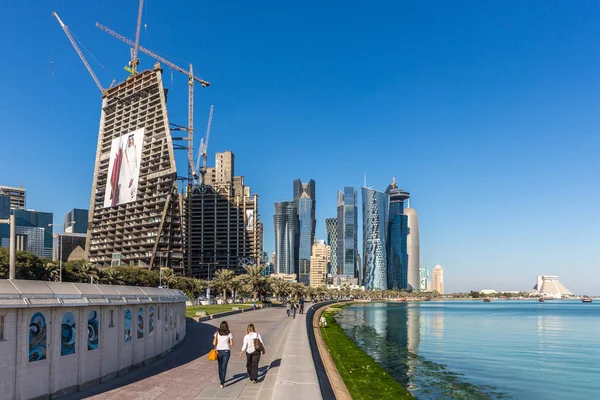 Doha Qatar Enero 2018 Moderna Edificios Construcción Centro Doha Día —  Fotos de Stock