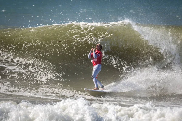 Peniche Portugalsko 25Th Říjen 2017 Kalohe Andino Oslavit Vlna Během — Stock fotografie