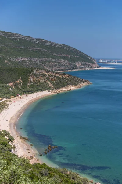 Increíble Playa Agua Azul Arrabida Alentejo Portugal — Foto de Stock