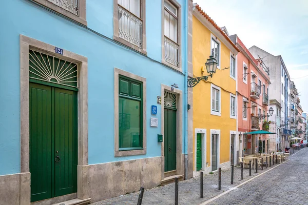 Bunte Häuser Chiado Portugal — Stockfoto