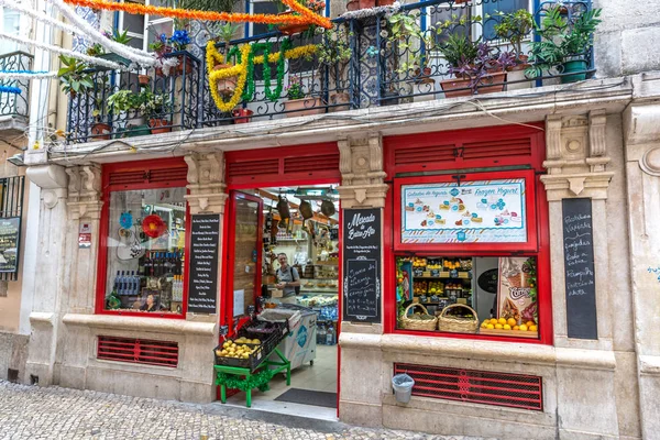 Lisbon Portugal Mai 2018 Farbenfrohe Details Chiado Viertel Stadtzentrum Lisbon — Stockfoto