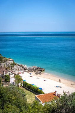 Galapinhos Beach Arrabida Milli Parkı'nda Portekiz güzel gün