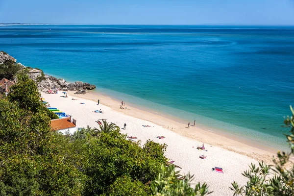 Hermoso Día Playa Galapinhos Parque Nacional Arrabida Portugal — Foto de Stock