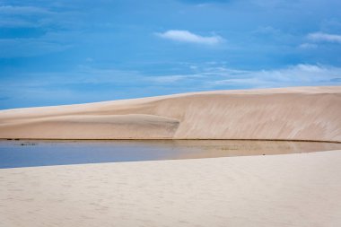 Beyaz kum tepeleri ile inanılmaz doğal havuzlar. Egzotik tatil beldesi olarak Brezilya kuzeyinde
