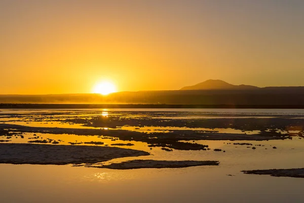 Atacama Salt Flat Sunset Northern Chile — Stock Photo, Image