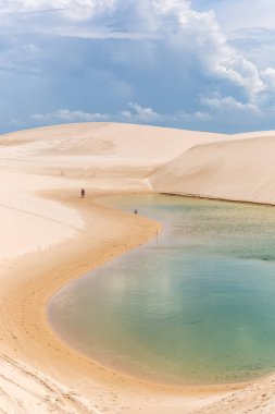 Amazing scenario at Lencois  Maranhenses National Park, which receives as many as 60,000 visitors a year clipart
