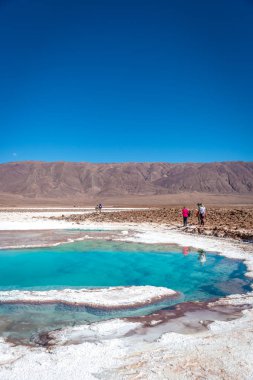 Lagunas Escondidas, Atacama Çölü, güneşli bir gün zevk turist