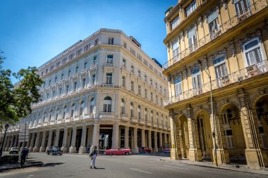 Küba, Havana - Mar 9 2018 - Havana, Küba'nın başkenti geleneksel yapılar.