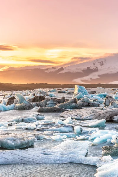 Incredibile Tramonto Islanda Uno Dei Paesaggi Più Belli Del Mondo — Foto Stock