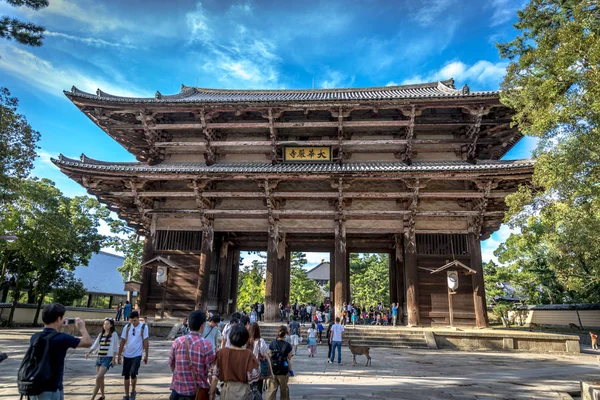 Нара Японія Вересня 2018 Місцеві Жителі Туристи Введення Японської Temple — стокове фото