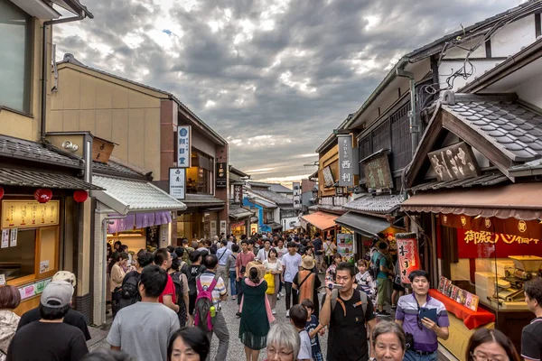 Kyoto Japonya 20Th Eyl 2018 Yerli Halk Turistler Içinde Dar — Stok fotoğraf