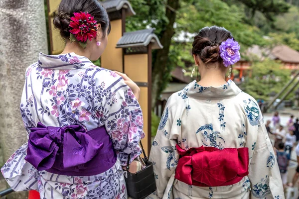 Ženy Oblékat Jako Gejši Japonsku — Stock fotografie