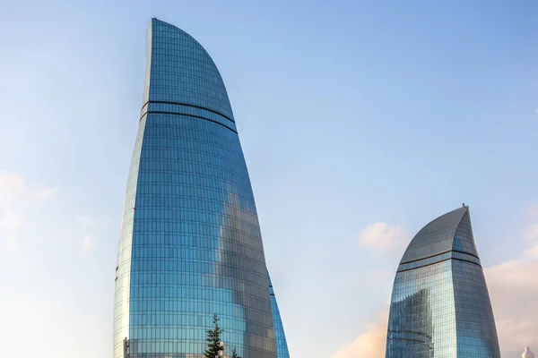 Láng Tornyok Baku Azerbajdzsán — Stock Fotó