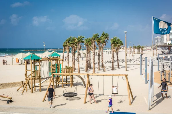 Tel Aviv Israel Oct 25Th 2018 People Enjoying Public Area — Stock Photo, Image