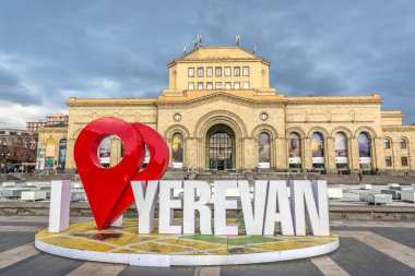 I am Yerevan sign in Yerevan Armenia clipart