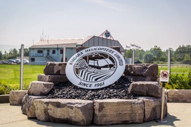 Niagara, Amerika Birleşik Devletleri - 2017 10 Eylül - Niagara helikopter sınırlı hoş geldiniz oturum açma Niagara, Amerika Birleşik Devletleri