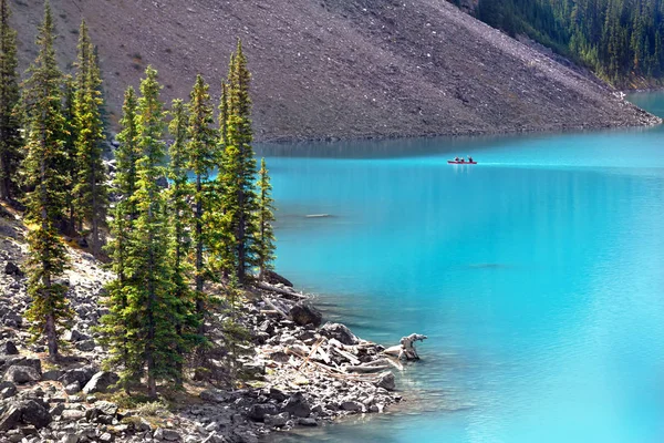 Cores Azuis Incríveis Lago Moraine Canadá — Fotografia de Stock