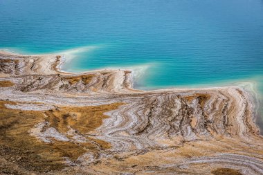 Dead Sea Ürdün farklı renkleri