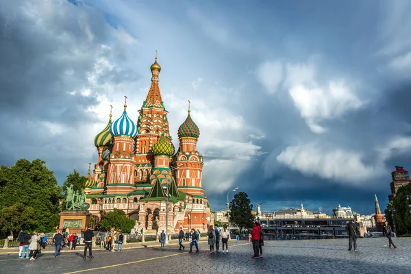 Moscú Rusia Junio 2018 Catedral Vasili Bendito Comúnmente Conocida Como — Foto de Stock