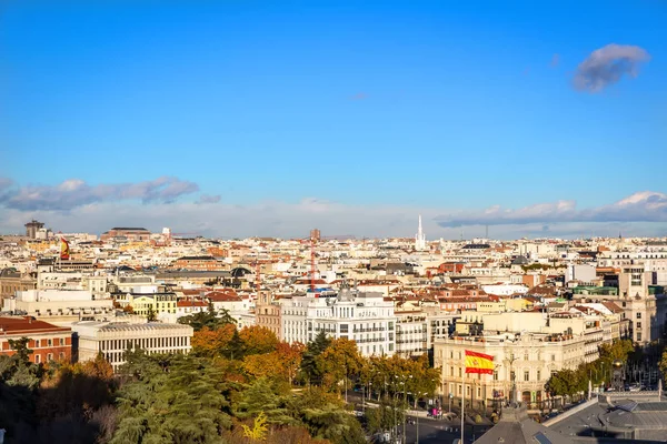 Staden Madrid Sett Från Hög Vinkel Outlook — Stockfoto