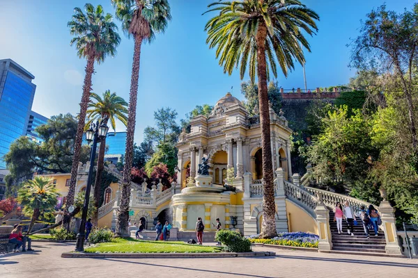 Santiago Chile Október 2017 Cerro San Cristoval Egy Kék Nap — Stock Fotó