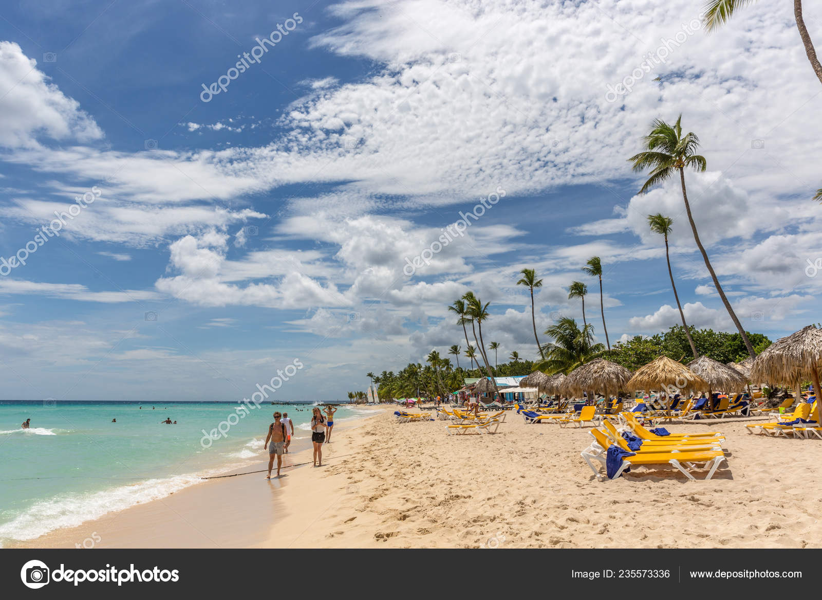 Bayahibe République Dominicaine Juillet 2018 Touristes