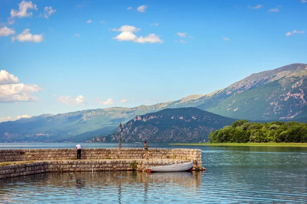 Ohrid Mazedonien Mai 2018 Touristen Amüsieren Sich Einer Atemberaubenden Landschaft — Stockfoto