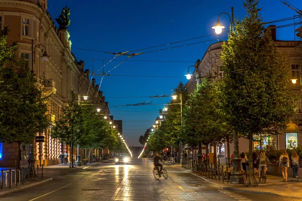 Vilnius Litauen Juni 2018 Touristen Und Einheimische Gehen Einer Frühen — Stockfoto