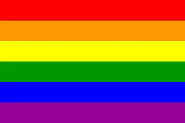 Abbildung der Flagge der lgbt der Farbe des Regenbogens — Stockfoto