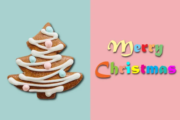 Tarjeta de Navidad o diseño con la inscripción Feliz Navidad — Foto de Stock