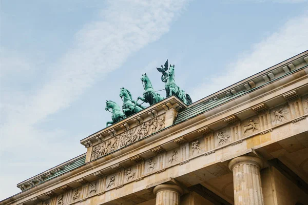 Brandenburg gate en Berlín, Alemania. — Foto de Stock