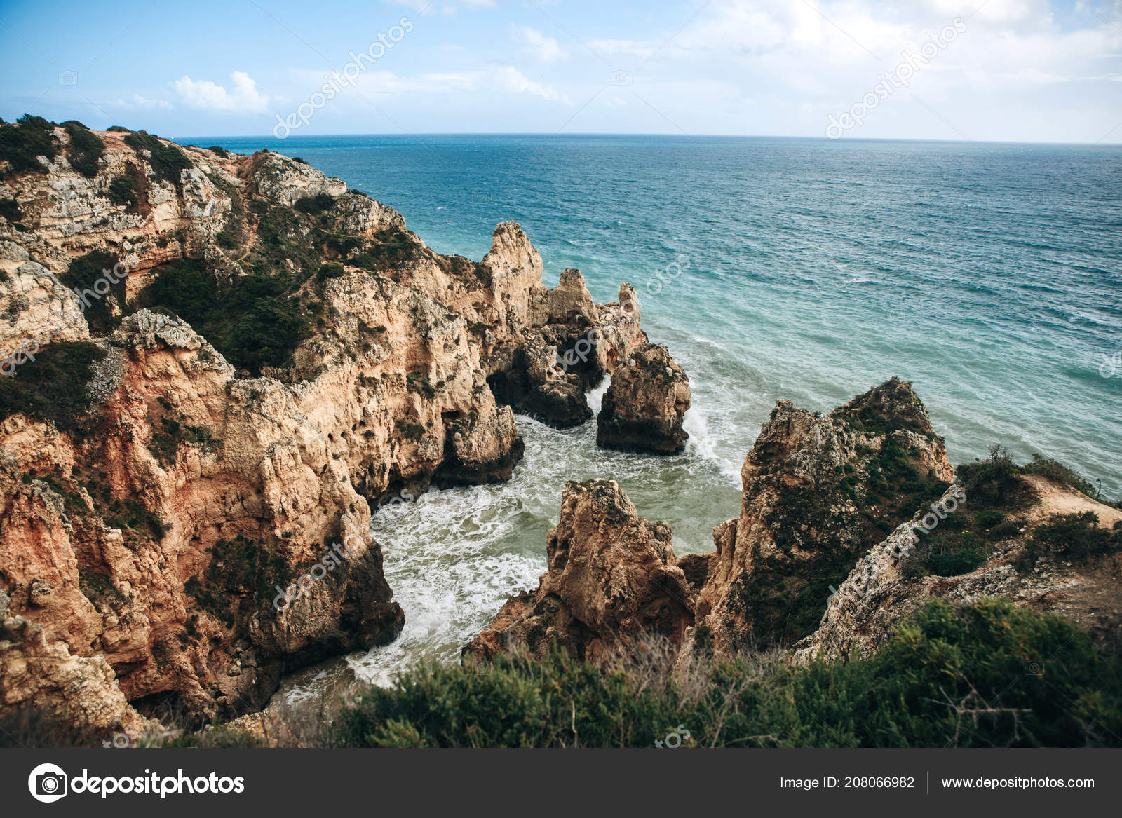 Belle Vue Sur L Ocean Atlantique Et Les Rochers Image Libre De Droit Par Fransz C