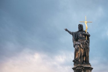Heykel St John Baptist Prag Çek Cumhuriyeti.