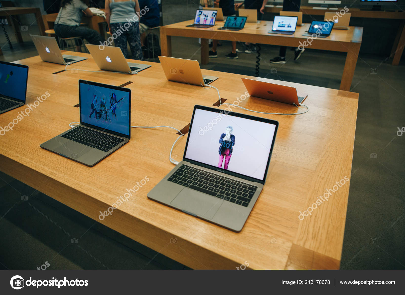 Retail Sale Of New Macbooks In The Official Store Of Apple In