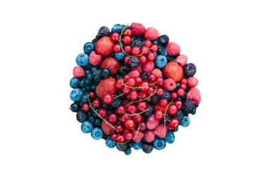 Beyaz arka plan üzerinde izole birçok farklı meyveler