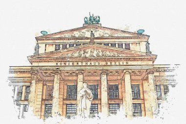 Suluboya bir kroki ya da bir örnek. Berlin evde konser