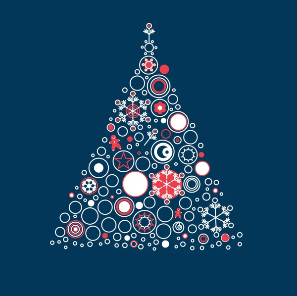 Vector creativo árbol de navidad ilustración . — Vector de stock