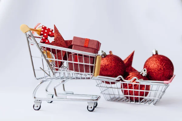 Εννοιολογική Φωτογραφία Χριστούγεννα Πωλήσεων Αγορών Δώρων Προετοιμασία Για Την Πρωτοχρονιά — Φωτογραφία Αρχείου