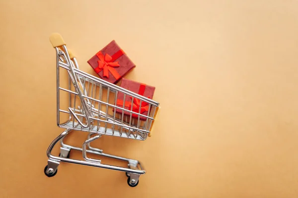 Εννοιολογική φωτογραφία Χριστούγεννα πωλήσεων ή αγορών δώρων. — Φωτογραφία Αρχείου
