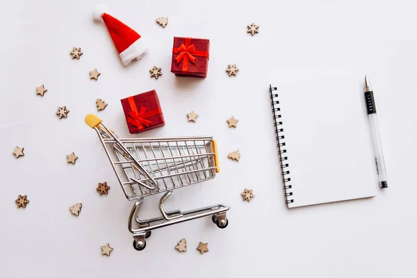 Photo conceptuelle des ventes de Noël ou des achats de cadeaux . — Photo