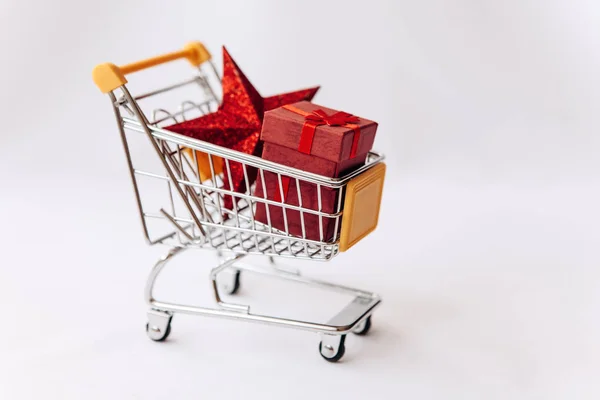 Photo conceptuelle des ventes de Noël ou des achats de cadeaux . — Photo