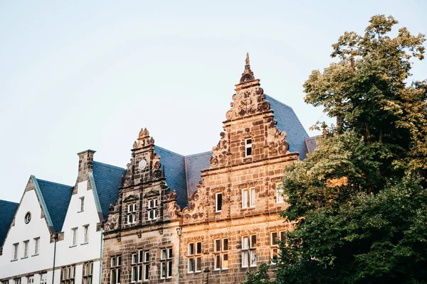 Traditionele Duitse oude architectuur in Münster in Duitsland — Stockfoto