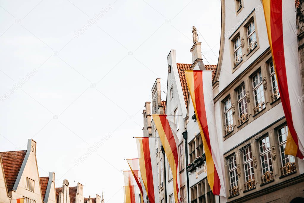 Traditional German ancient architecture in Muenster in Germany