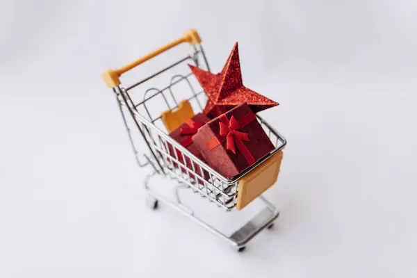 Conceptuele foto van Kerstmis verkoop of gift winkelen. — Stockfoto