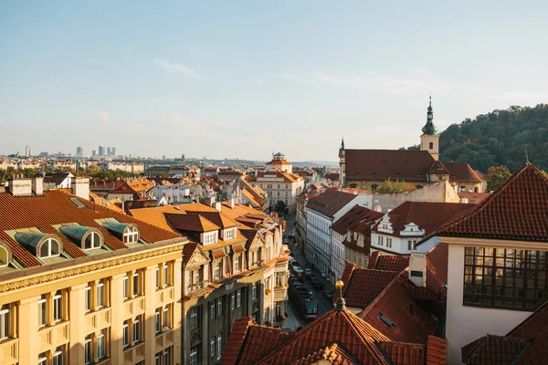 Όμορφη θέα στον ορίζοντα της πόλης στην Πράγα στην Τσεχία. — Φωτογραφία Αρχείου