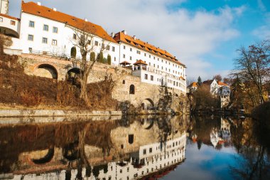 Cesky Krumlov Çek Cumhuriyeti'nde antik mimarisinin güzel manzara