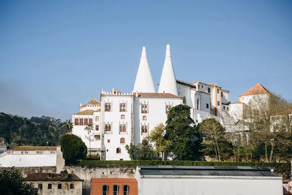 Bella vista sul Palazzo Nazionale di Sintra in Portogallo — Foto Stock