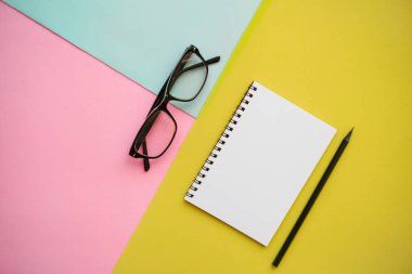 Not Defteri, gözlük ve bir kalem