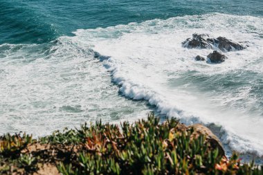 Atlantik Okyanusu'nun Batı Cape Roca Portekiz andan itibaren güzel manzara