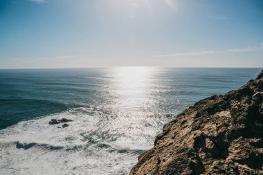 Atlantik Okyanusu'nun Batı Cape Roca Portekiz andan itibaren güzel manzara